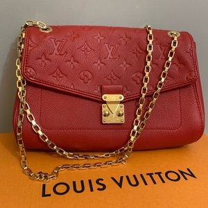 Louis Vuitton Red Leather Bag